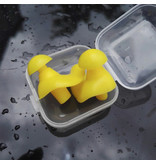 Stuff Certified® Silikon-Ohrstöpsel mit Nasenclip / Nasenclip - Ohrstöpsel Ohrstöpsel zum Schwimmen Nasenclip - Gelb - Copy