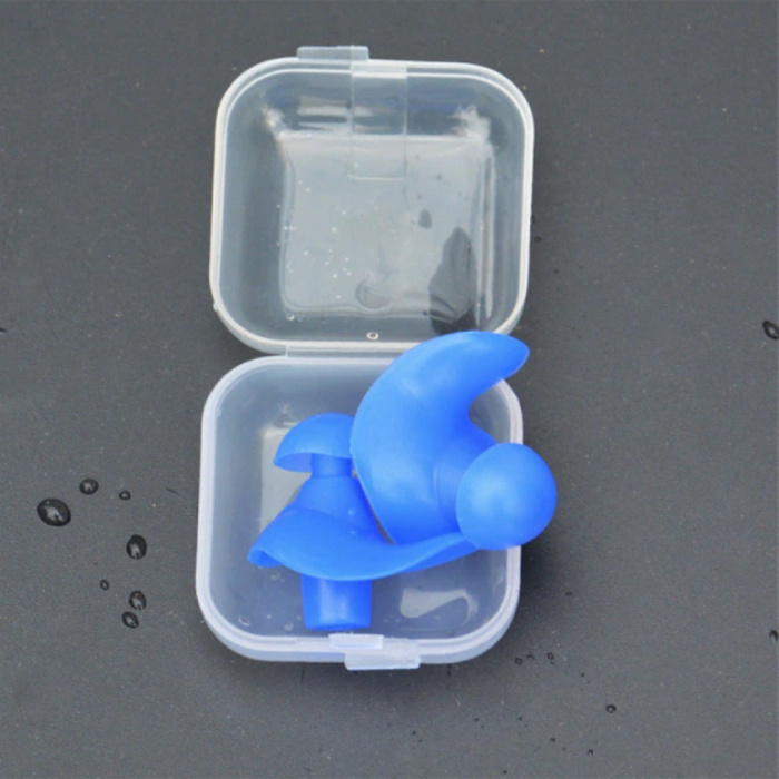 Silikonowe zatyczki do uszu do pływania i nurkowania — wodoodporne zatyczki do uszu Zatyczki do uszu niebieskie