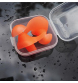 Stuff Certified® Silikonowe zatyczki do uszu do pływania i nurkowania — wodoodporne zatyczki do uszu Zatyczki do uszu pomarańczowe