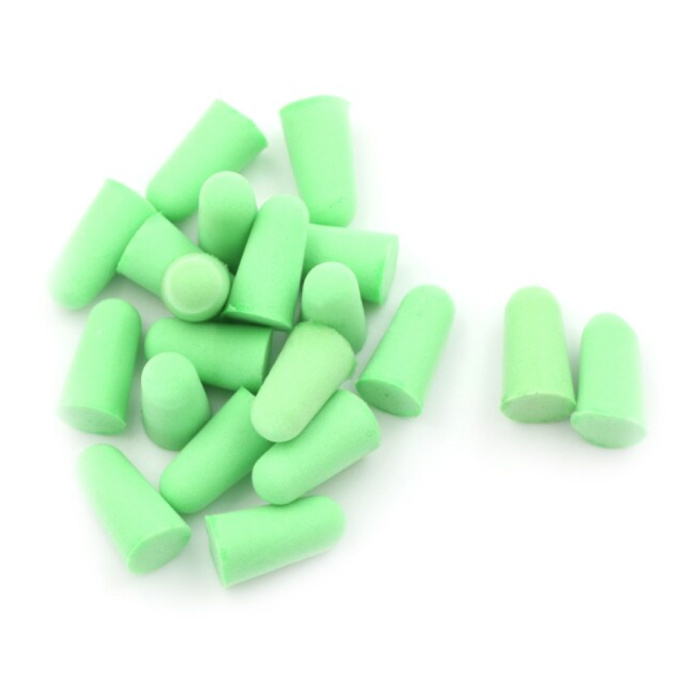 20-Pack Foam Ear Plugs - Earplugs Earplugs for Sleeping Travel Swimming Foam - Soft Anti Noise Isolation - Green