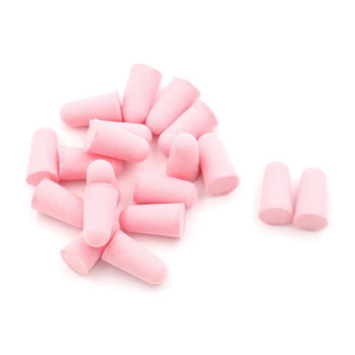 20-Pack Schuim Oorplugs - Oordopjes Earplugs voor Slapen Reizen Zwemmen Foam - Zacht Anti Geluid Isolatie - Roze