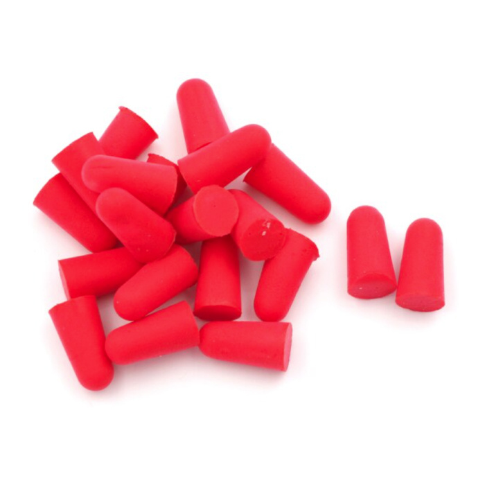 20-Pack Foam Earplugs - Earplugs Earplugs for Sleeping Travel Swimming Foam - Soft Anti Noise Isolation - Red