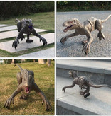 Hapybas RC Velociraptor Dinosaurier mit Fernbedienung - Spielzeug steuerbarer Roboter Grau