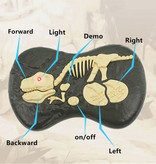 HONIXNER Dinosauro Velociraptor RC con telecomando - Robot controllabile giocattolo grigio