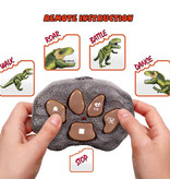 Stuff Certified® Dinosaure RC T-Rex avec télécommande - Robot jouet contrôlable Tyrannosaurus Rex Vert