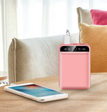 Tollcuudda Dual 2x puerto USB Mini Powerbank 50,000mAh - Pantalla LED Cargador de batería de emergencia externo Cargador de batería Rosa