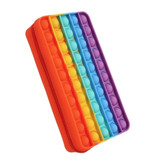 Stuff Certified® Estuche para lápices Pop It - Fidget Anti Stress Toy Wallet Bubble Toy Silicona Rainbow