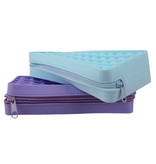 Stuff Certified® Estuche para lápices Pop It - Fidget Anti Stress Toy Wallet Bubble Toy Silicona Azul