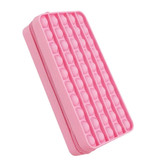 Stuff Certified® Astuccio Pop It - Portafoglio giocattolo antistress Fidget Bubble in silicone rosa