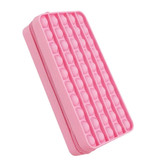 Stuff Certified® Pop It Pencil Case - Fidget Anti Stress Toy Wallet Bubble Toy Silicone Pink