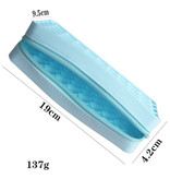 Stuff Certified® Pop It Pencil Case - Fidget Anti Stress Toy Wallet Bubble Toy Silicone Blue-White