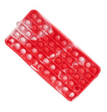 Stuff Certified® Astuccio Pop It - Portafoglio giocattolo antistress Fidget Bubble Toy in silicone rosso