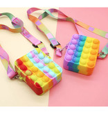 Stuff Certified® Pop It Wallet - Fidget Anti Stress Toy Bubble Toy Silicone Rainbow