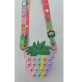 Stuff Certified® Pop It Wallet Ananas - Fidget Anti Stress Toy Bubble Toy Silicone Rainbow