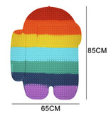 Stuff Certified® Mega XL Pop It - 850mm Extra Large Fidget Anti Stress Toy Bubble Toy Silicone Male Rainbow