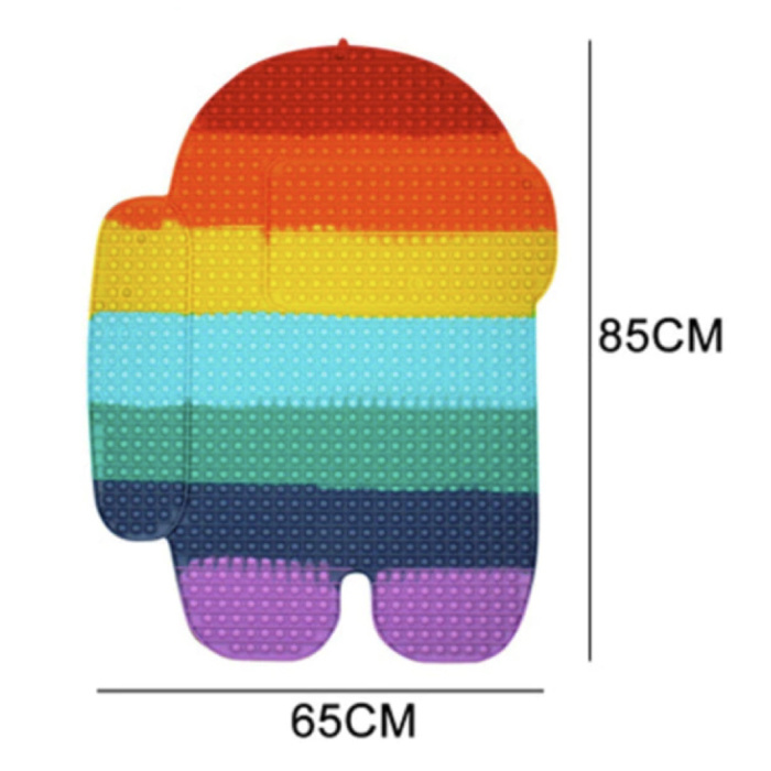 Mega XL Pop It - 850 mm Extra Großes Zappeln Anti Stress Spielzeug Blase Spielzeug Silikon Männlich Regenbogen