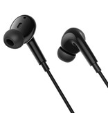 Blitzwolf BW-ES7 Auriculares bajos con micrófono - Auriculares auxiliares de 3,5 mm Auriculares con cable Auriculares Negro