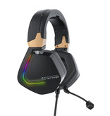 Blitzwolf Auriculares para juegos USB BW-GH2 - Para PS3 / PS4 / XBOX / PC Sonido envolvente 7.1 - Auriculares Auriculares con micrófono