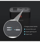 Romoss Ares Power Bank da 10.000 mAh con 4 porte - Display a LED Caricabatteria esterno per batteria di emergenza Caricabatterie nero - Copy