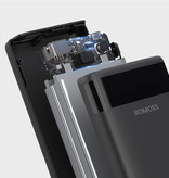 Romoss Ares 10.000mAh Powerbank mit 4 Ports - LED-Anzeige Externer Notfall Akku Ladegerät Ladegerät Schwarz - Copy