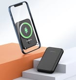 Tollcuudda 10.000mAh Mini Magnetische Qi Powerbank für Handys 10W - PD Port Wireless Notfall Akku Akku Schwarz