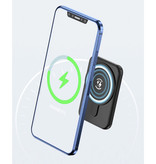 Tollcuudda 10 000 mAh Mini Magnetic Qi Power Bank do telefonów komórkowych - Bezprzewodowa bateria awaryjna z portem PD Biała