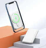 Tollcuudda Mini banca di alimentazione magnetica Qi da 10.000 mAh per telefoni cellulari - Batteria di emergenza wireless con porta PD bianca