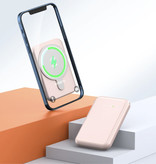 Tollcuudda Mini banca di alimentazione magnetica Qi da 10.000 mAh per telefoni cellulari - Batteria di emergenza wireless con porta PD rosa