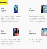 Baseus Banque d'alimentation 10 000 mAh avec 3 ports de charge - 20W PD Batterie d'urgence externe Affichage LED Chargeur de batterie Chargeur Noir