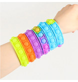 Stuff Certified® Pop It Armband - Fidget Anti Stress Speelgoed Bubble Toy Siliconen Zwart