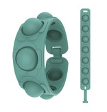 Stuff Certified® Braccialetto Pop It - Giocattolo antistress Fidget Bubble Toy in silicone verde