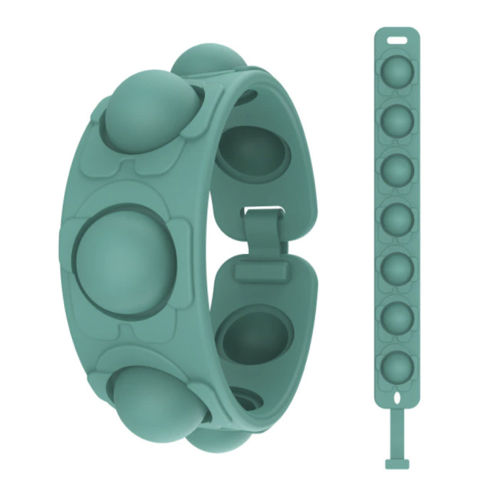 Bracelet Pop It - Fidget Anti Stress Toy Bubble Toy Silicone Vert