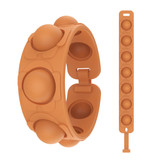 Stuff Certified® Pop It Bracelet - Fidget Anti Stress Toy Bubble Toy Silicone Orange