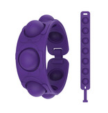 Stuff Certified® Pop It Bracelet - Fidget Anti Stress Toy Bubble Toy Silicone Purple