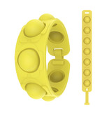 Stuff Certified® Pop It Armband - Fidget Anti Stress Speelgoed Bubble Toy Siliconen Geel