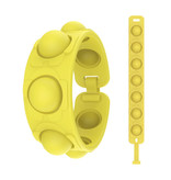 Stuff Certified® Pop It Bransoletka - Fidget Antystres Zabawka Bańka Zabawka Silikon Żółty