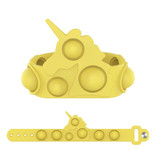 Stuff Certified® Pop It Armband Eenhoorn - Fidget Anti Stress Speelgoed Bubble Toy Siliconen Geel
