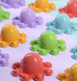 Stuff Certified® Pop It Octopus - Double Color - Fidget Anti Stress Toy Bubble Toy Silikon Rot-Weiß-Blau