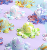 Stuff Certified® Pop It Octopus - Double Face - Fidget Giocattolo Anti Stress Bubble Toy Silicone Viola-Bianco-Blu