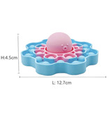 Stuff Certified® Pop It Octopus - Dubbel Gezicht - Fidget Anti Stress Speelgoed Bubble Toy Siliconen Paars-Wit-Blauw