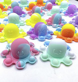 Stuff Certified® Pop It Octopus - Double Face - Fidget Anti Stress Toy Bubble Toy Silicone Bleu-Rouge