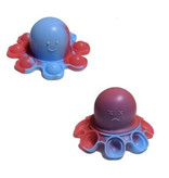 Stuff Certified® Pop It Octopus - Double Face - Zappeln Anti Stress Spielzeug Bubble Toy Silikon Blau-Rot