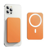OEING Mini banco de energía Qi magnético de 10,000mAh para teléfonos móviles - Batería de emergencia inalámbrica con puerto PD Batería naranja