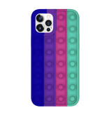 Lewinsky Funda Pop It para iPhone 13 Pro Max - Funda de silicona con forma de burbuja para juguetes Funda antiestrés