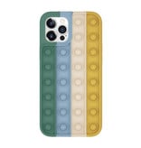 Lewinsky Funda Mini Pop It para iPhone 13 - Funda de silicona con burbujas de juguete Funda antiestrés