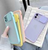 Stuff Certified® iPhone 12 Camera Protection Case - Soft TPU Transparent Lens Case Cover Purple
