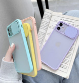 Stuff Certified® iPhone 8 Plus Camera Bescherming Hoesje - Zachte TPU Transparante Lens Case Cover Paars