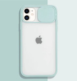 Stuff Certified® Funda protectora para cámara para iPhone 13 - Funda transparente de TPU suave con lente verde claro