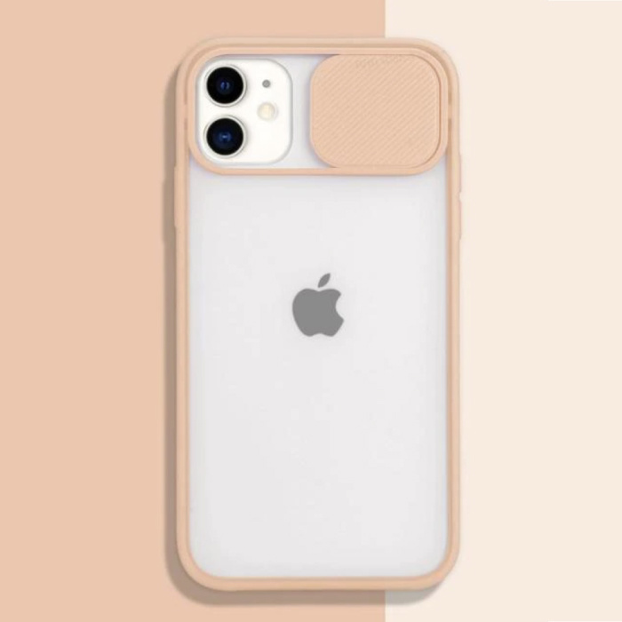 Coque de protection pour appareil photo iPhone 6 Plus - Coque transparente en TPU souple pour objectif rose