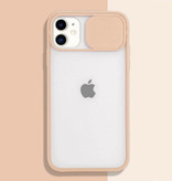 Stuff Certified® Étui de protection pour appareil photo iPhone 11 - Étui souple en TPU transparent pour objectif rose